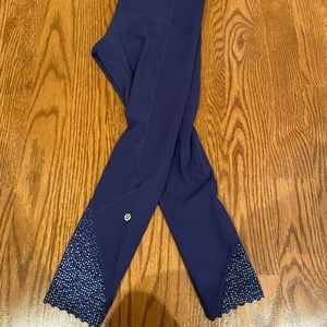 Lululemon Navy Scalloped Leggings
